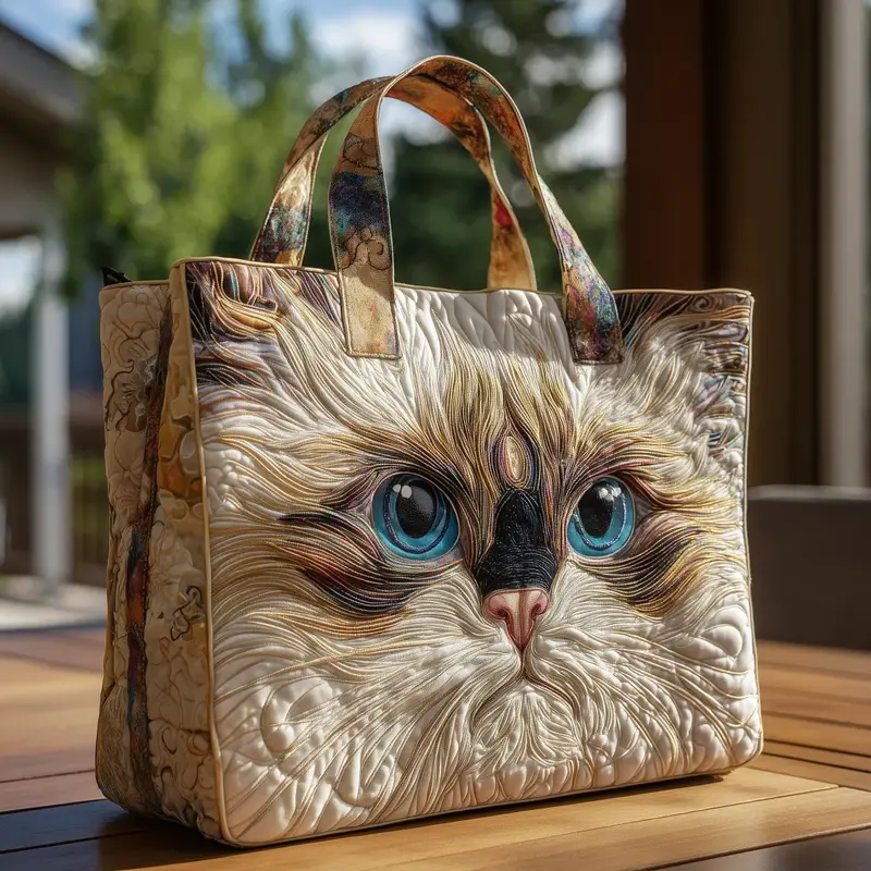 Chat - Sac Tote Matelassé Coloré