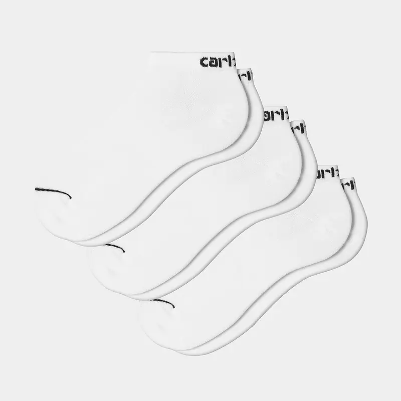 Chausette Carhartt Wip SCRIPT SNEAKERS SOCKS White