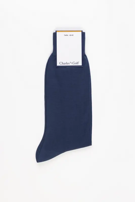 Chaussette en coton unies - BLEU DENIM