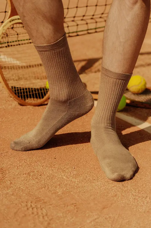 Chaussettes de tennis unies hautes - 2è génération