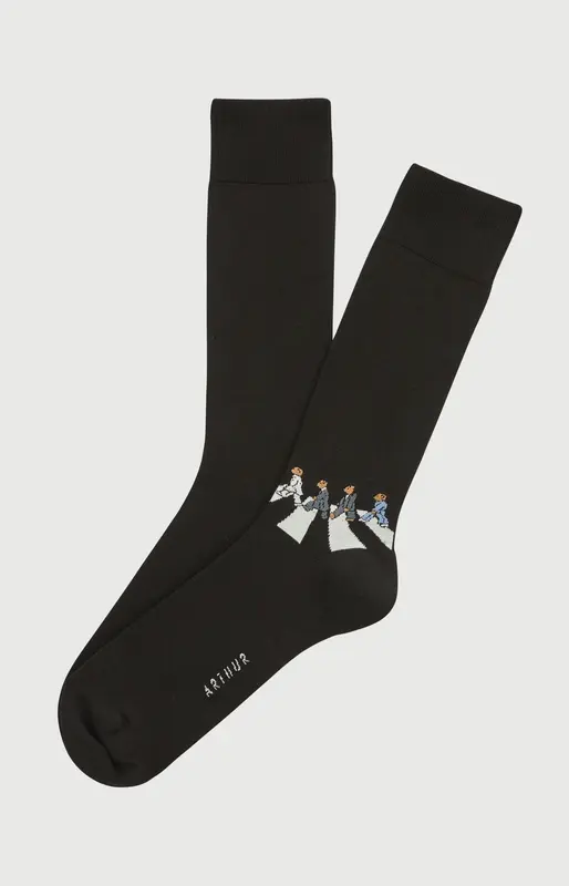 Chaussettes en coton - A'Bear road Noir