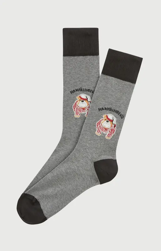 Chaussettes en coton - Ma meilleure vie Gris