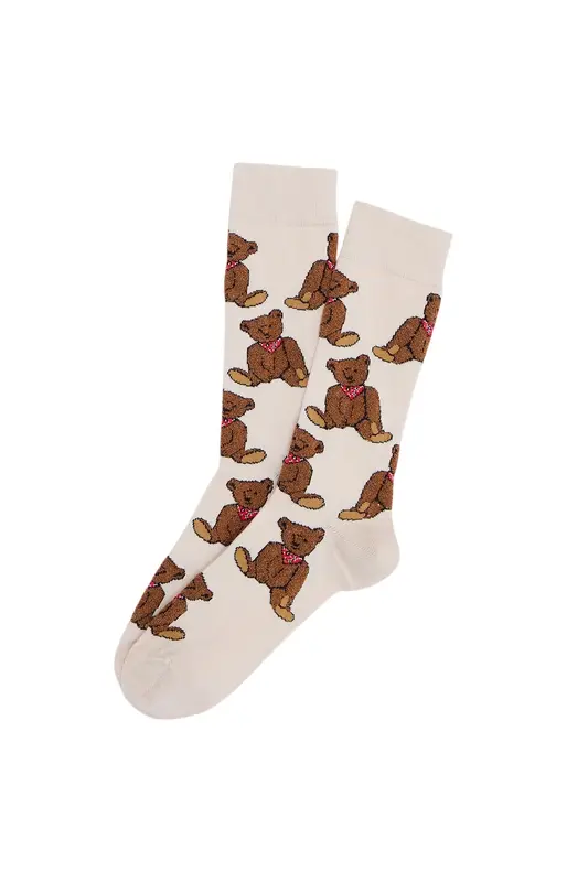 Chaussettes en coton - Old Teddy Ivoire