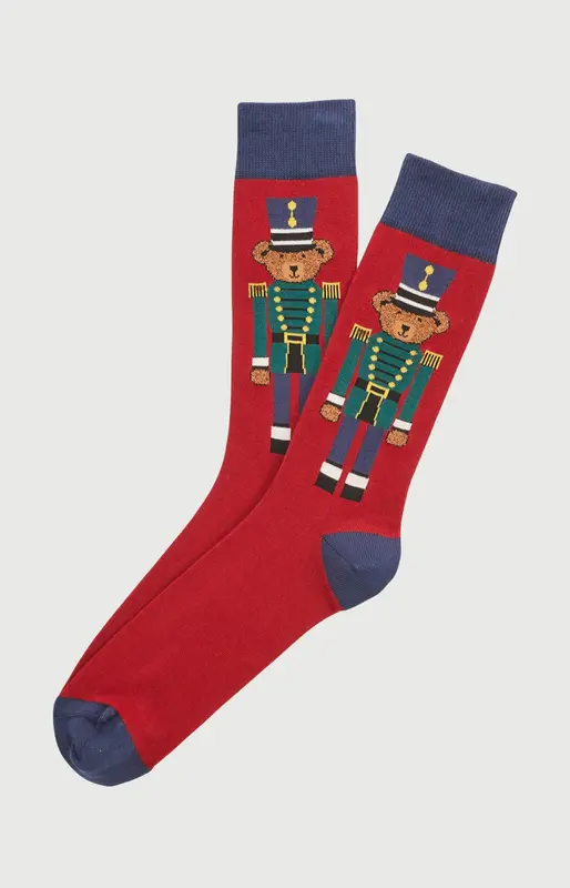 Chaussettes en coton - Teddy Casse-noisette Bordeaux
