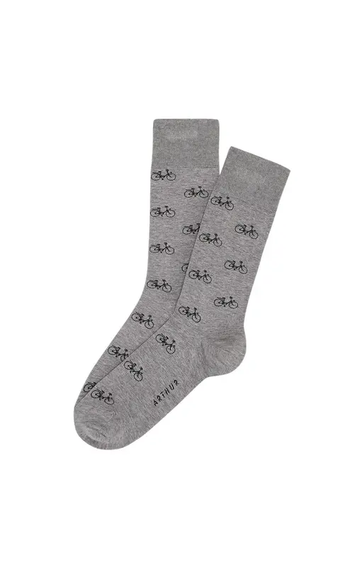 Chaussettes en fil d'écosse - Vélo Gris