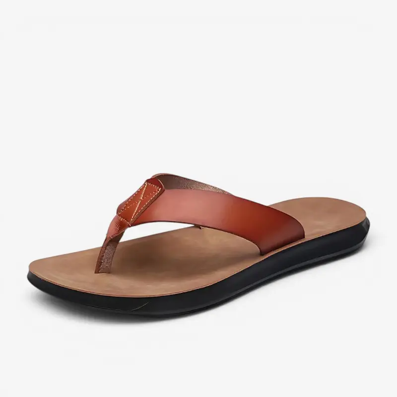 Chaussons style tongs pour homme avec bride en V