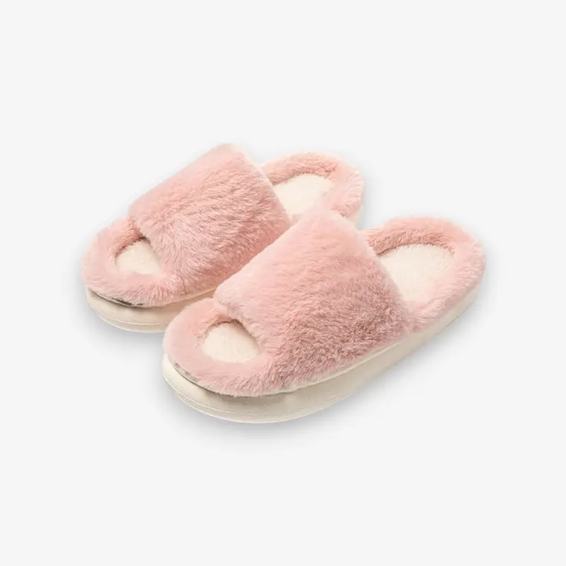 Chaussons unisexe doublure fourrure douce