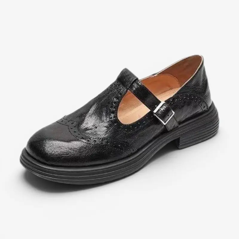 Chaussures à bout rond avec boucle ajustable et semelle antidérapante