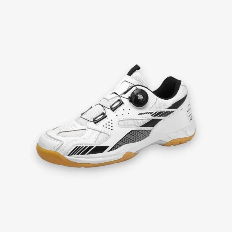 Chaussures bout rond fermeture bouton rotatif semelle texturée