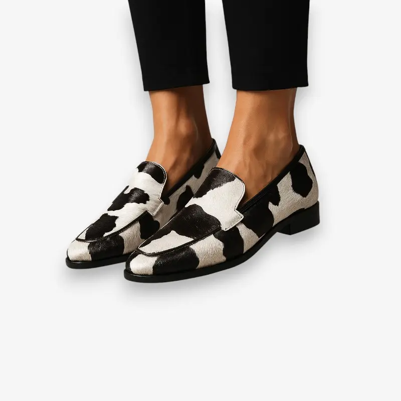 Chaussures femme à talon imprimé bout pointu