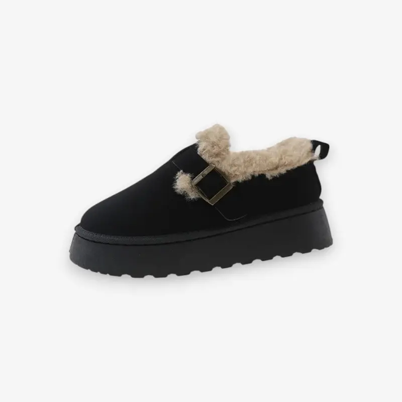Chaussures femme bout rond à semelle épaisse