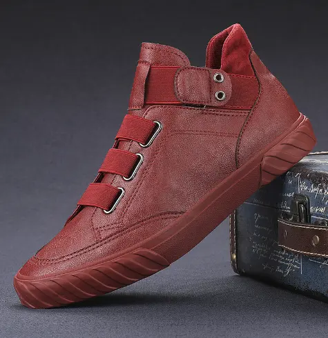 Chaussures homme à scratch antidérapantes