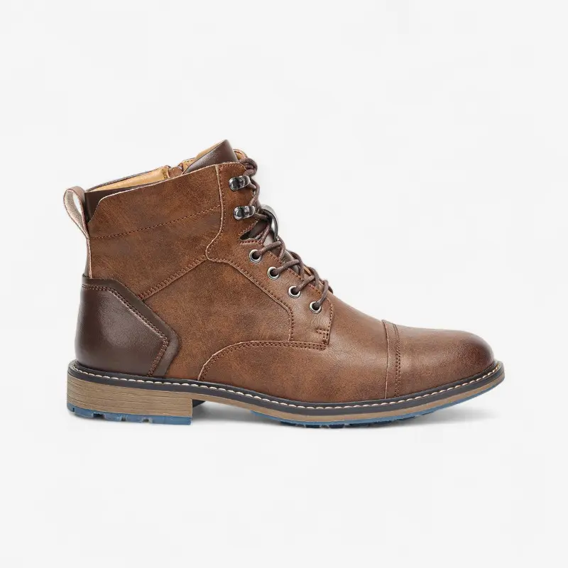 Chaussures homme cuir bout rond à lacets