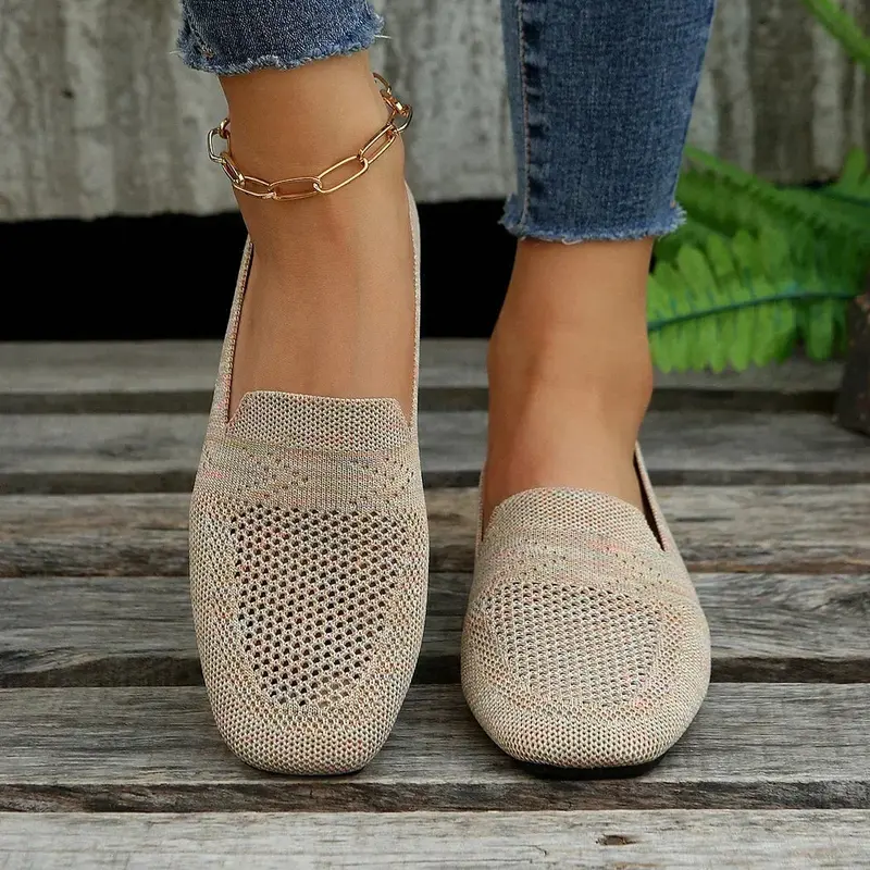 Chaussures plates femme légères en mesh respirant