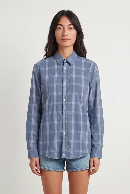 Chemise À Carreaux Bleue - Taille M/38
