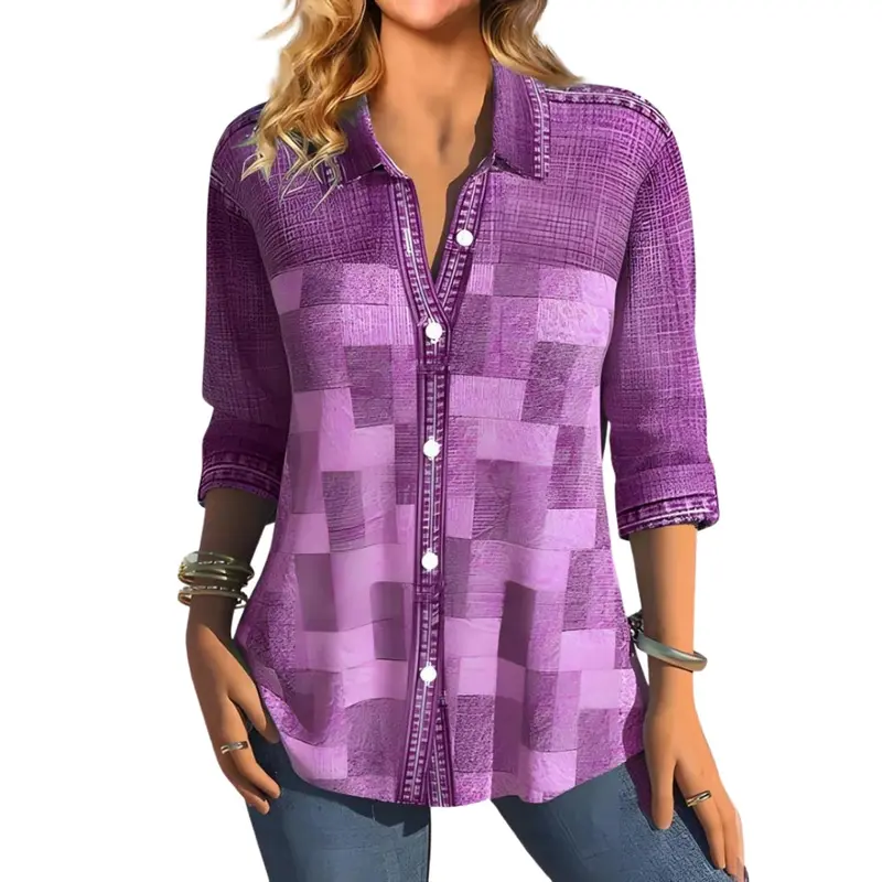 Chemise à Manches Longues Imprimée