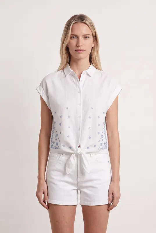 Chemise Blanche et Bleue - Taille M/38