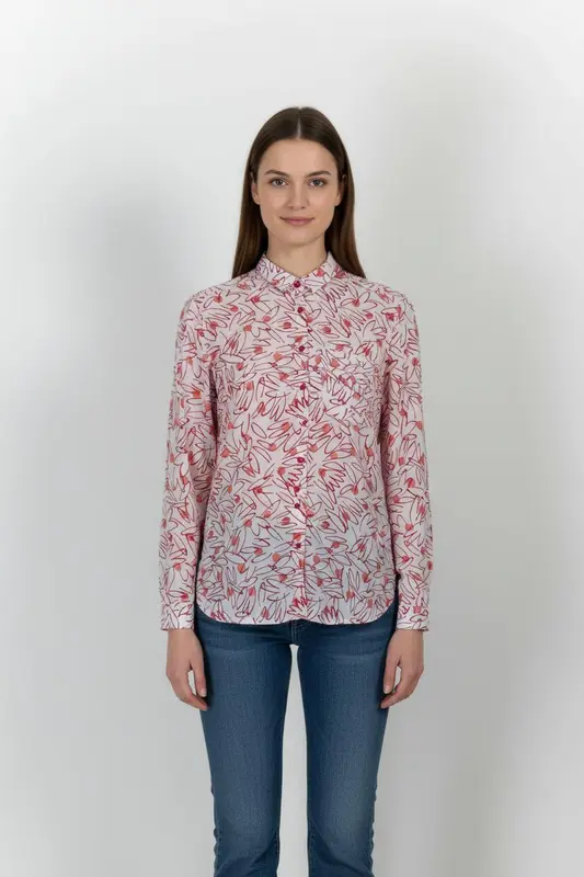 Chemise Blanche et Rouge - Taille XS/34