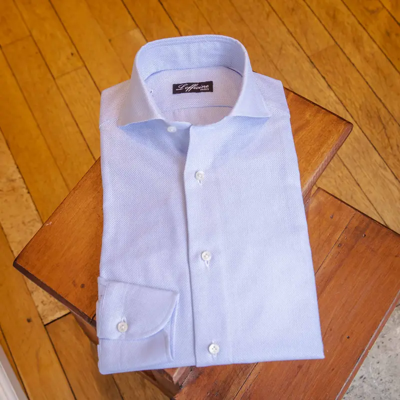 Chemise bleu ciel « giro inglese »