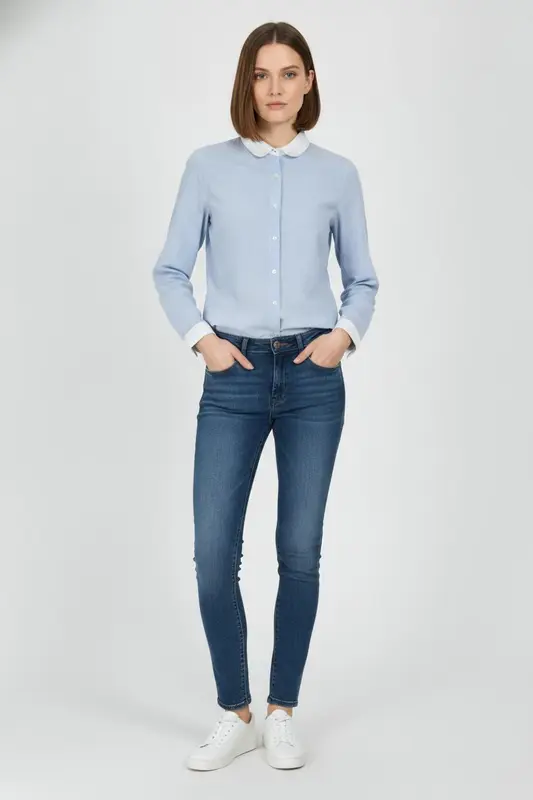 Chemise Bleu et Blanche - Taille M/38