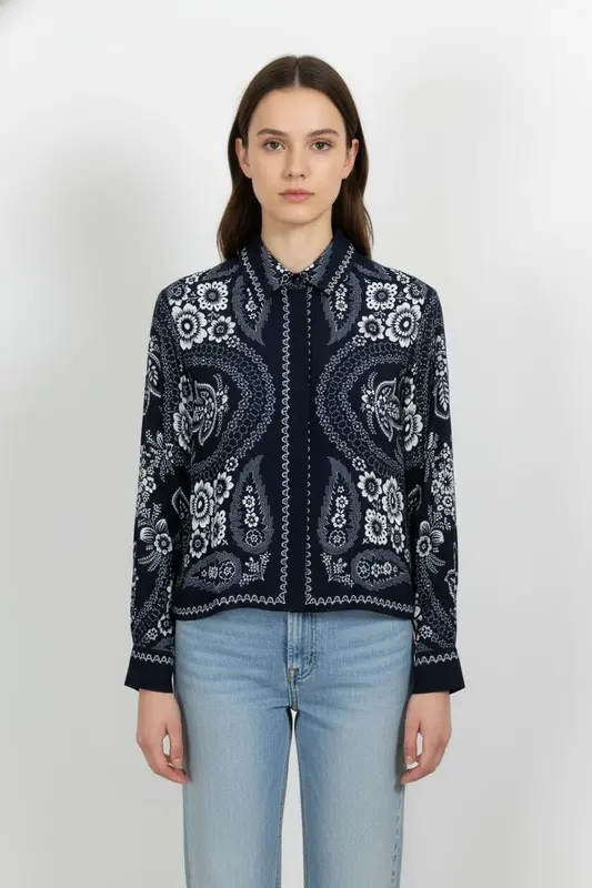 Chemise Bleu et Blanche - Taille S/36