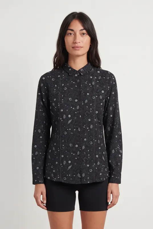 Chemise Bleu et Noir - Taille S/36