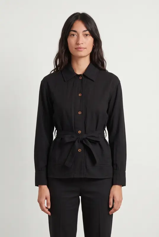 Chemise Ceinturée Noire - Taille S/36