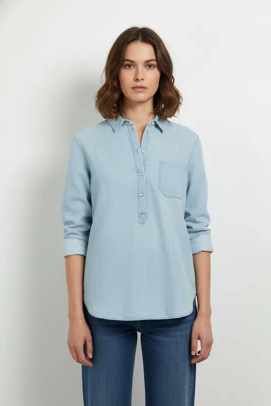 Chemise en Jean Bleu - Taille L/40