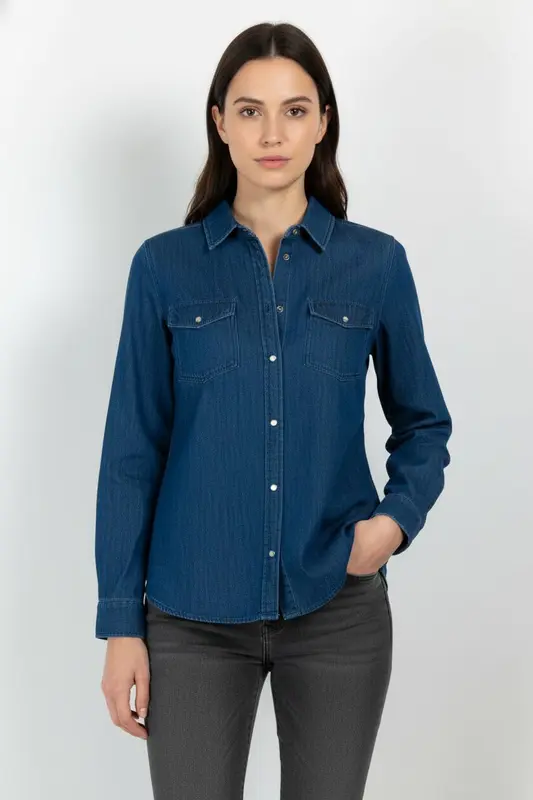 Chemise en Jean Bleue - Taille L/40