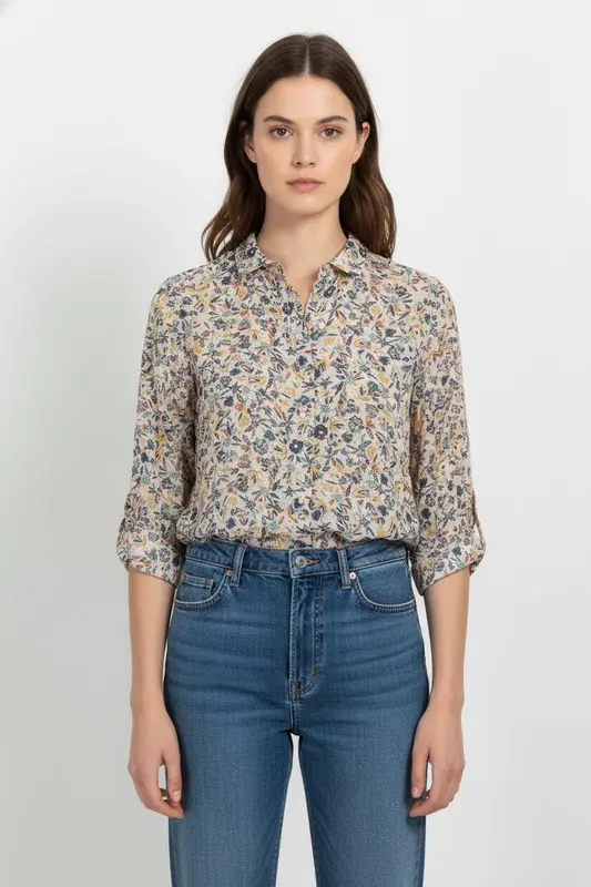 Chemise Fleurie Multicolore - Taille XS/34