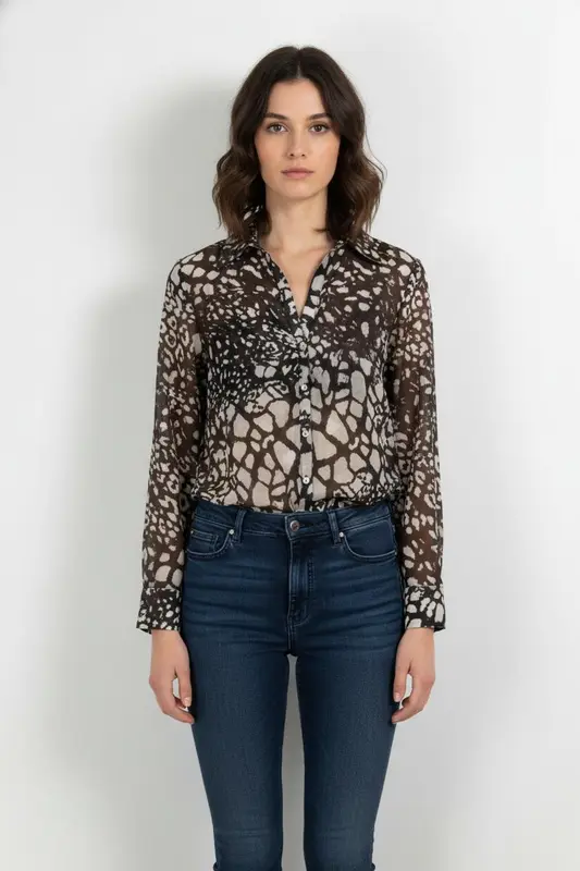 Chemise Grise et Noire - Taille L/40