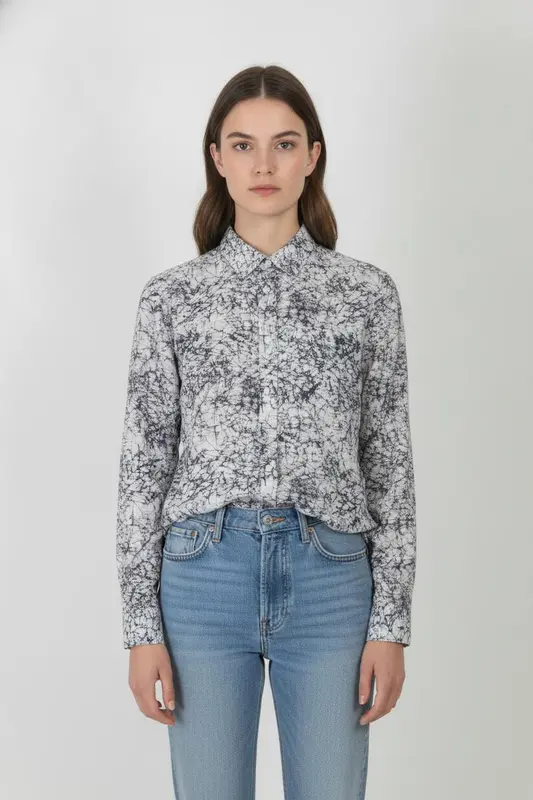 Chemise Grise et Noire - Taille S/36
