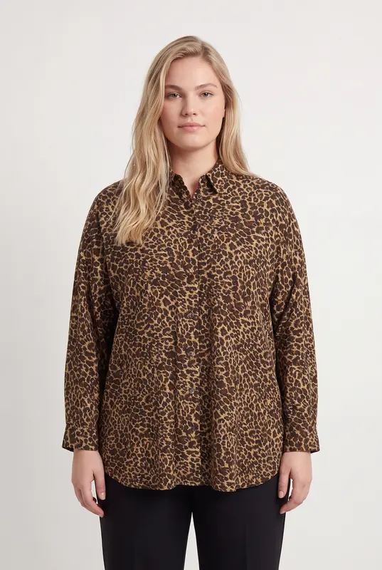 Chemise Léopard Marron et Noir - Taille XL/42