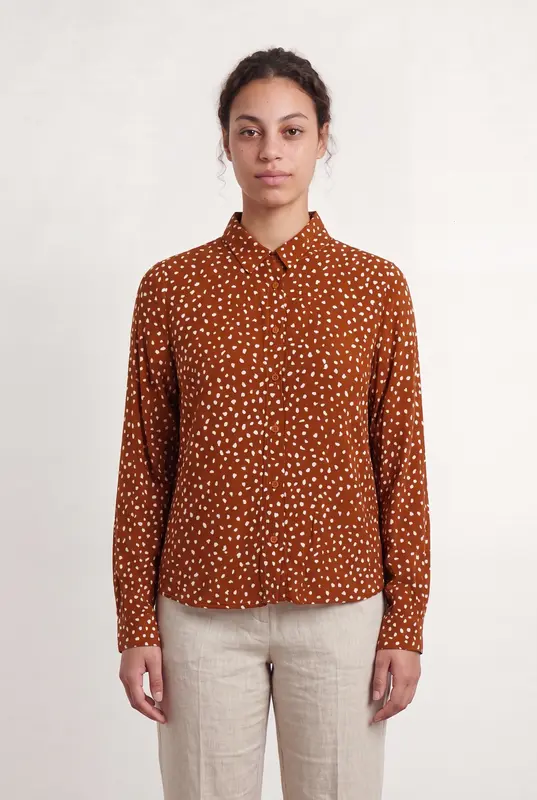 Chemise Marron et Blanche - Taille L/40