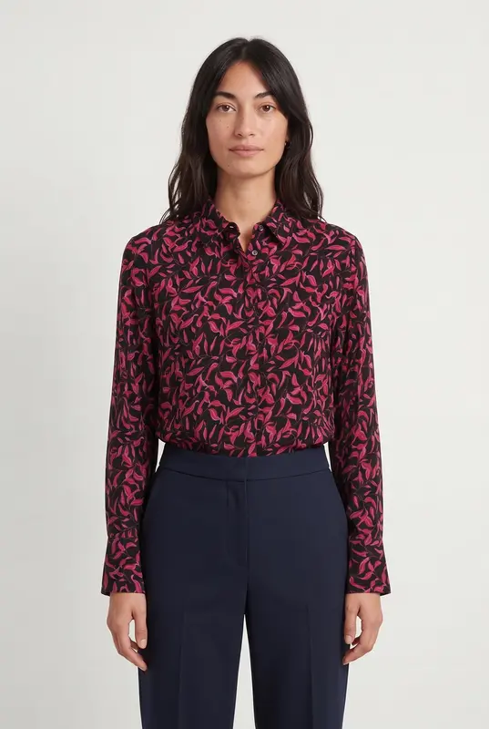 Chemise Noire et Rose - Taille M/38