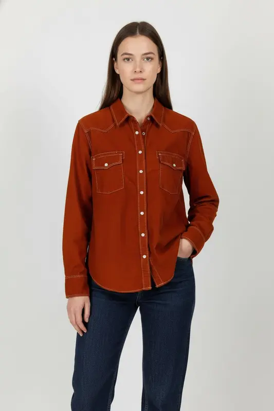 Chemise Orange - Taille L/40 - imparfaites