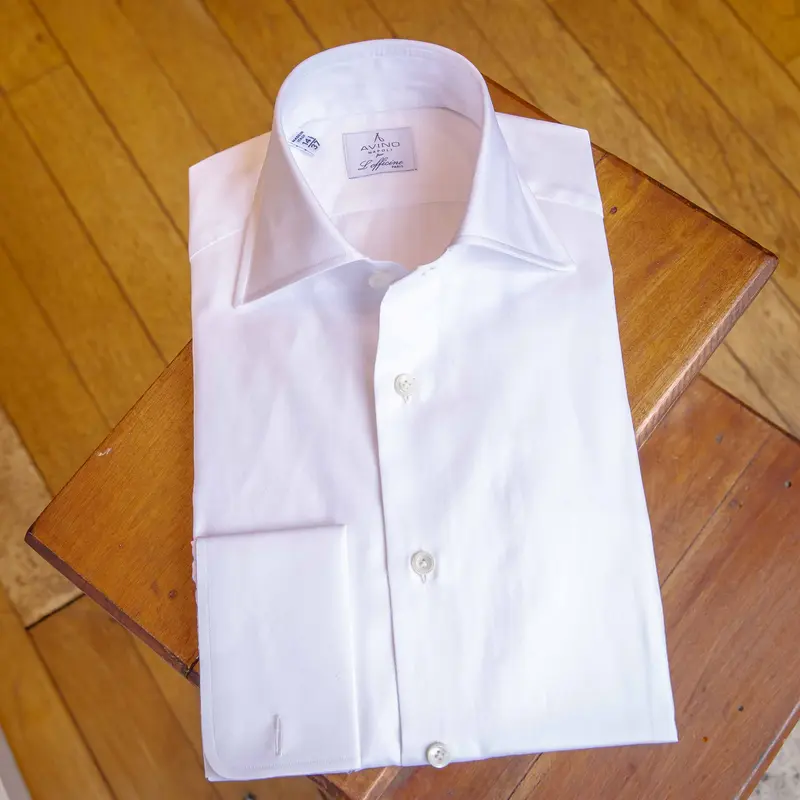Chemise poignet mousquetaire blanche