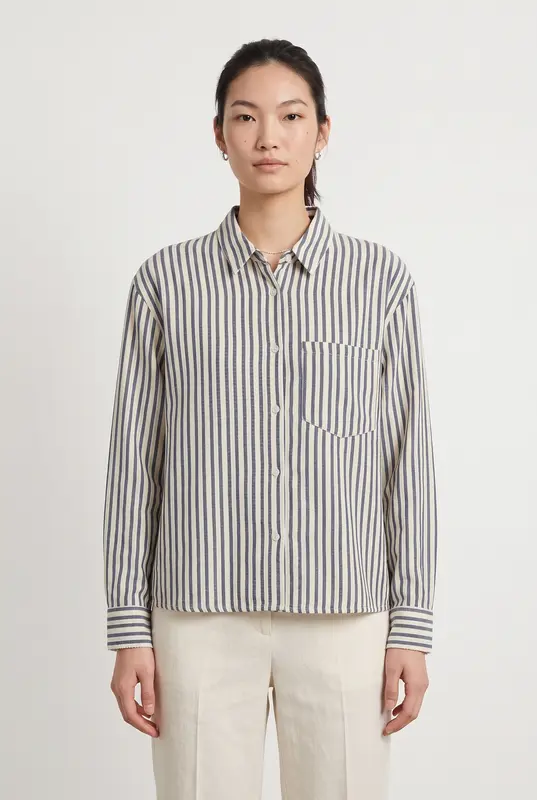 Chemise Rayée Bleu et Blanc - Taille S/36