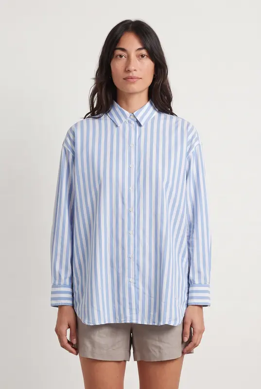 Chemise Rayée Bleue et Blanche - Taille T.U.