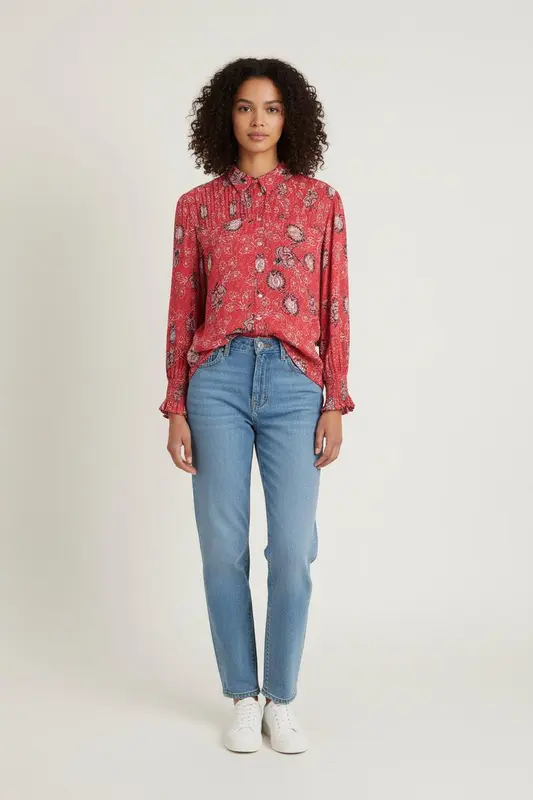 Chemise Rose à Motifs - Taille XS/34