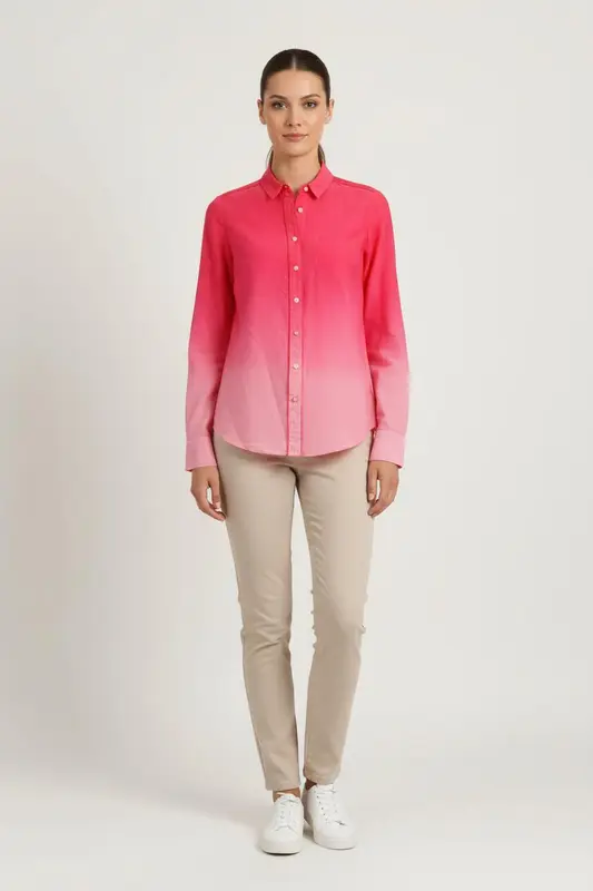 Chemise Rose et Blanche - Taille XS/34