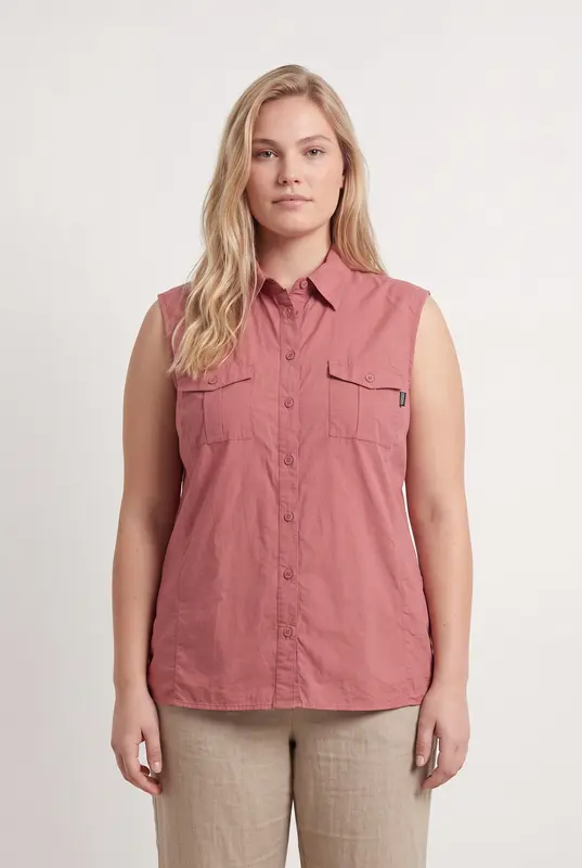 Chemise rose sans manches - Taille XXL/44