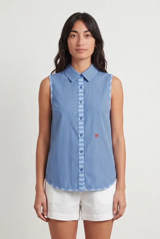 Chemise Sans Manches Bleue - Taille S/36