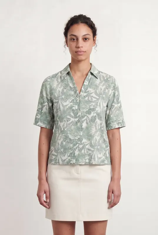 Chemise Verte et Blanche - Taille L/40
