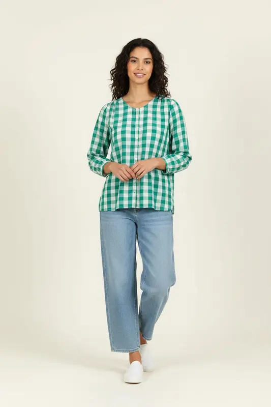 Chemise Verte et Blanche - Taille S/36