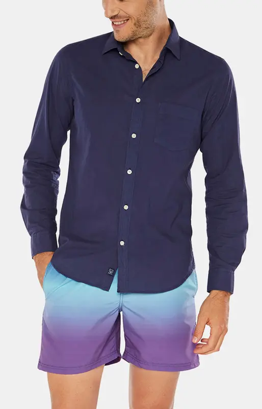 Chemise Voile de Coton Marine