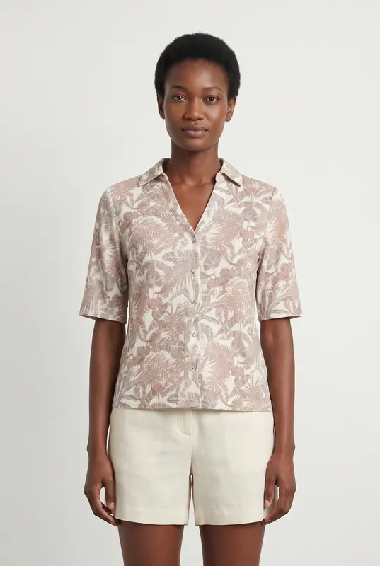 Chemisette Rose et Beige - Taille S/36