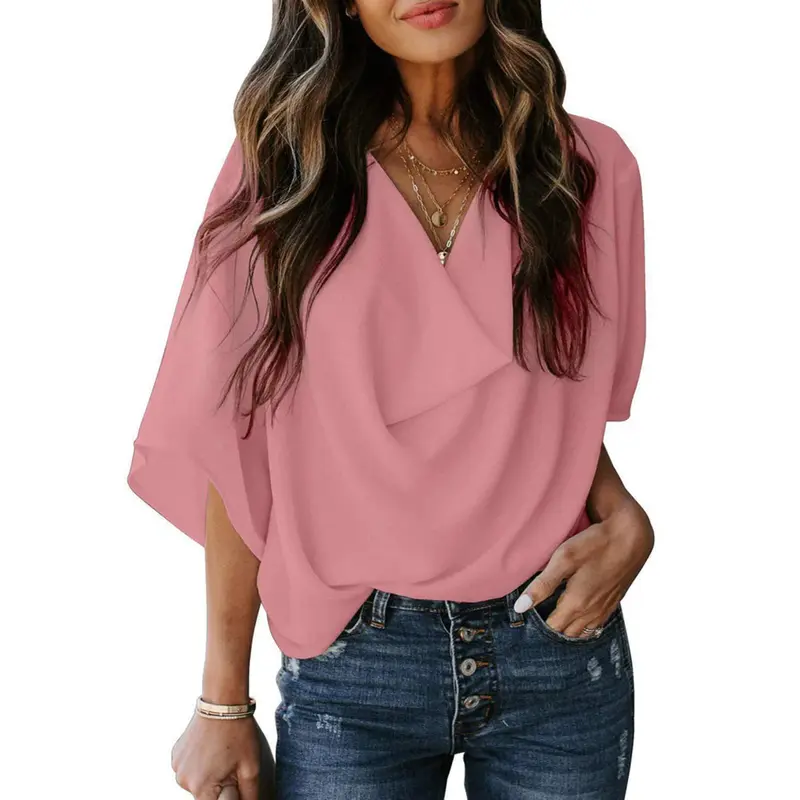 Chemisier femme Elana col V intemporel