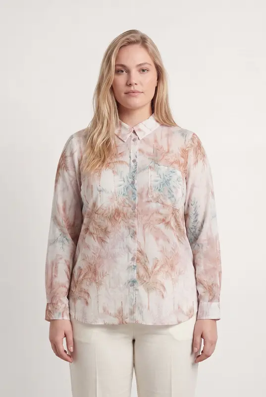 Chemisier Rose et Bleu - Taille XXL/44