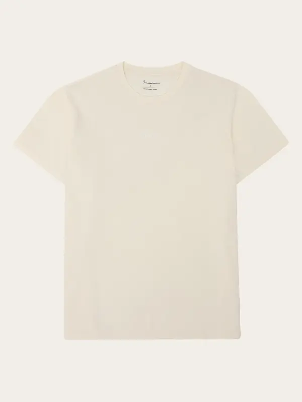 Chest embroidery t-shirt - Egret
